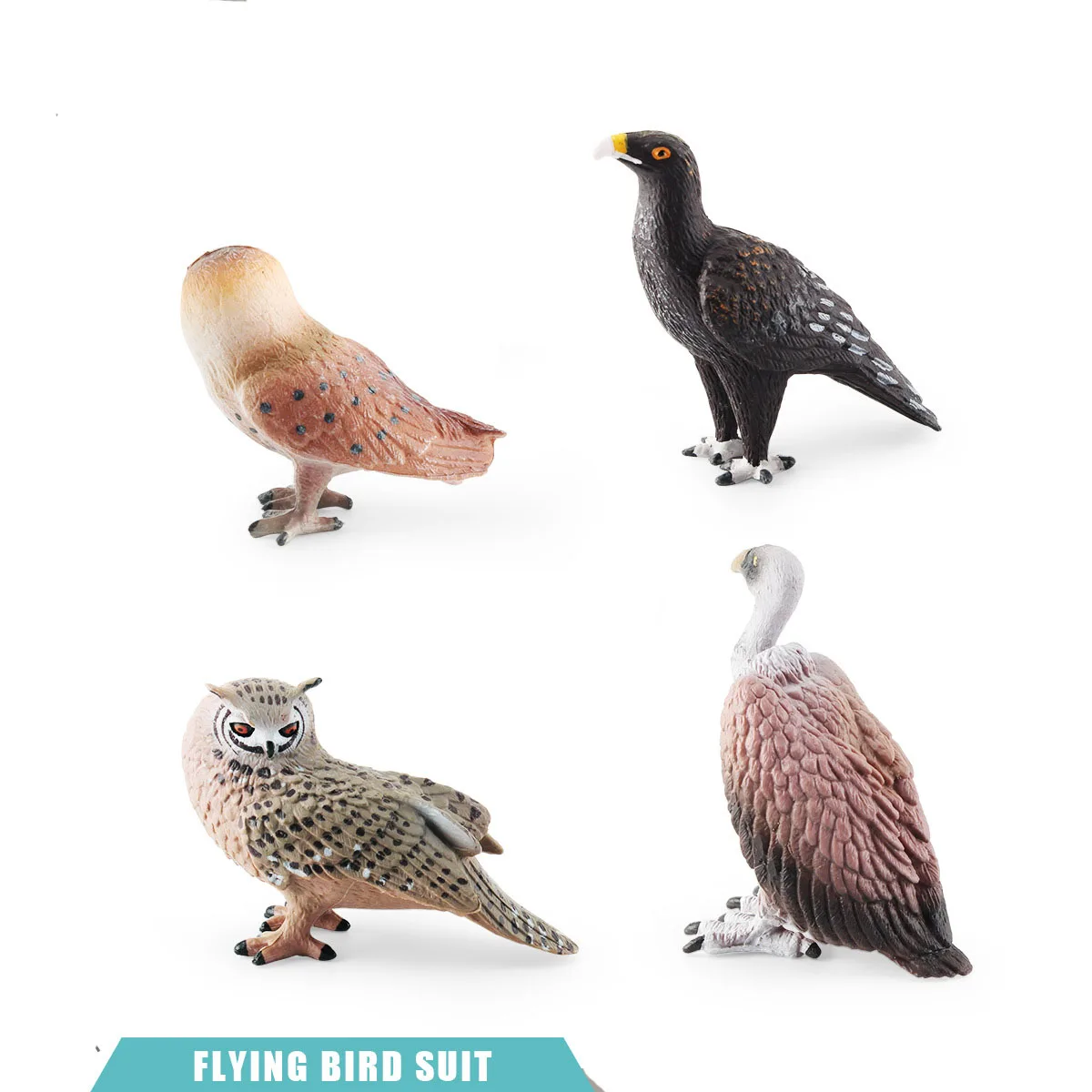 Simulation Birds Figurines Garden Decor Mini Owl Monkey Face Eagle Vulture Miniatures DIY Photograph Props