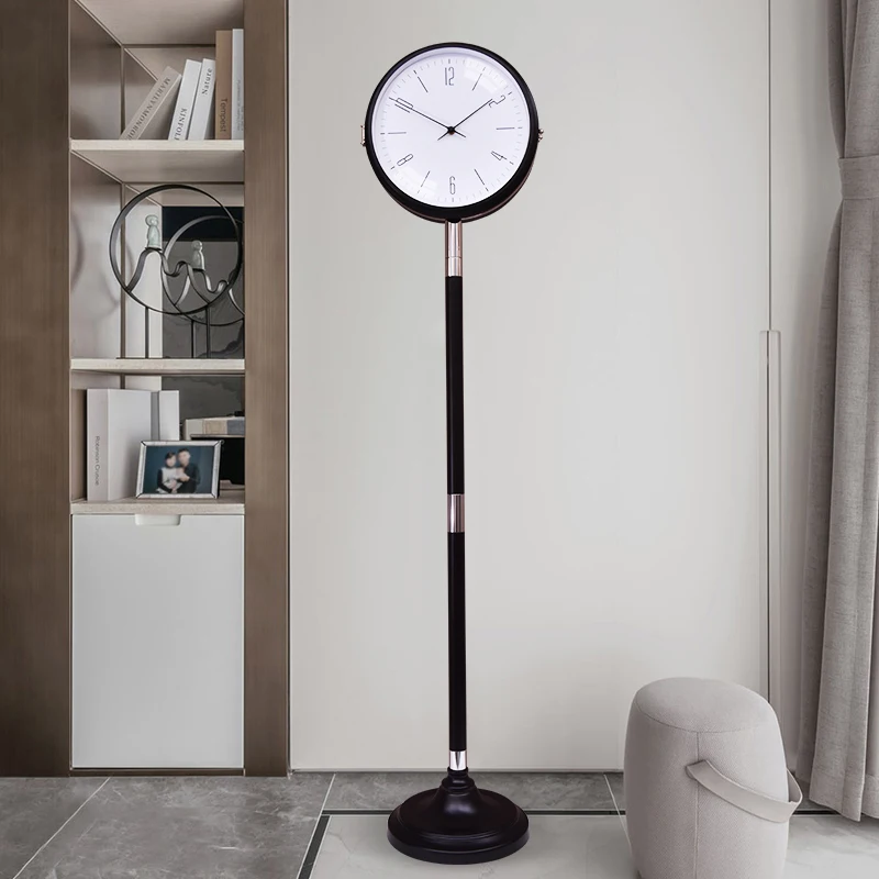 Nordic simple living room large floor clock, modern fashion home decoration, double-sided standing clock, floor clock