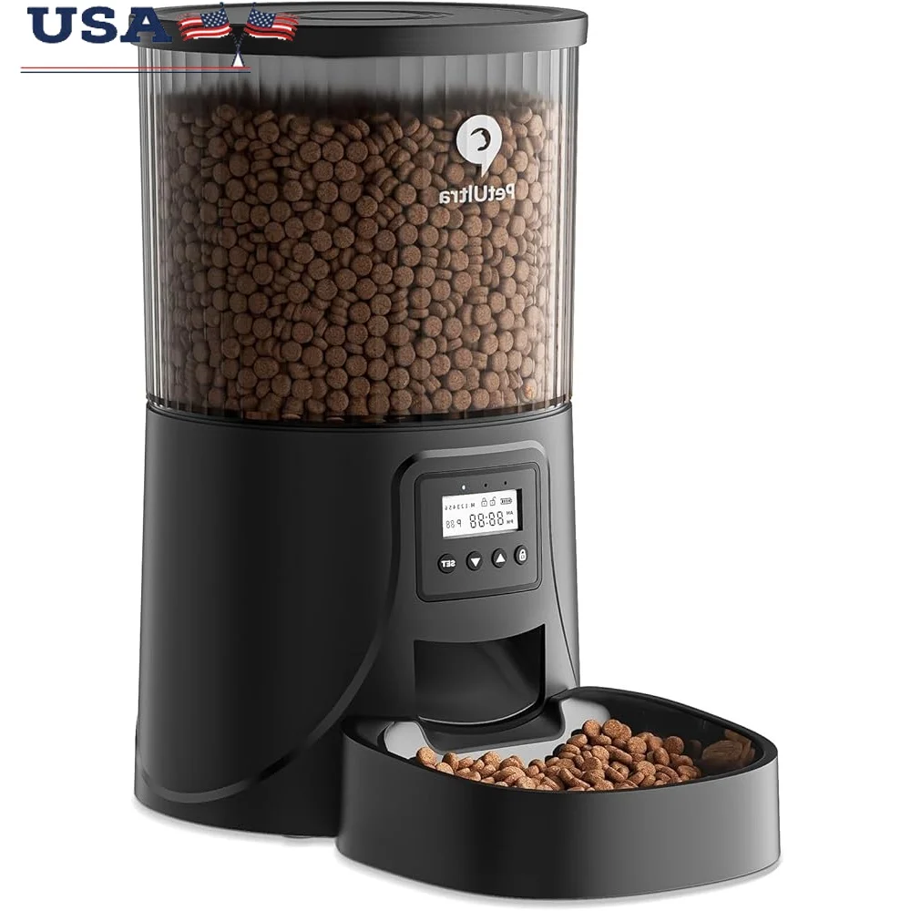 

Programmable 4L Automatic Cat Feeder Scheduled Food Dispenser Cats and Small Medium Dogs Easy to Use
