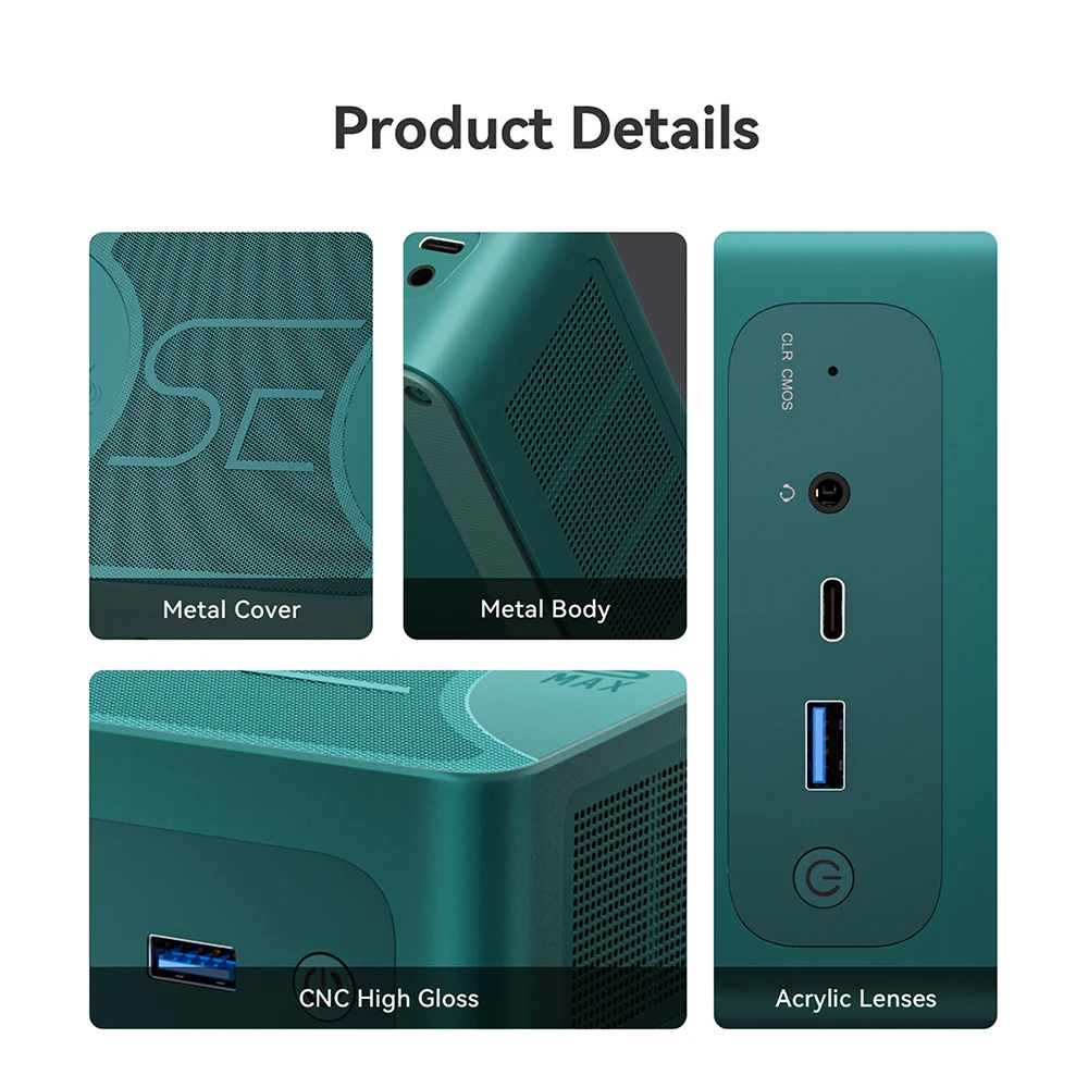 Beelink SER6MAX (green) 極美品 Beelink SER6 Max AMD Ryzen 9 6900HX MINI PC DDR5 16GB 500GB