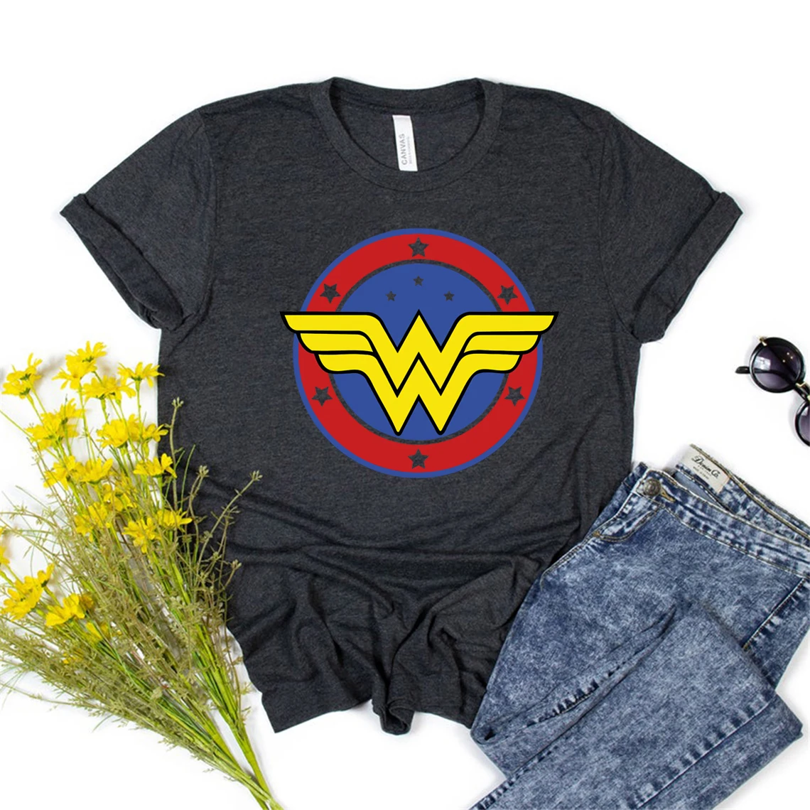 Wonder Female T-Shirt Mother\'s Day Gift T Shirt Feminist Shirt Girl Power Tshirt Superhero Mama Tee Wonder Mom Women Graphic Tee