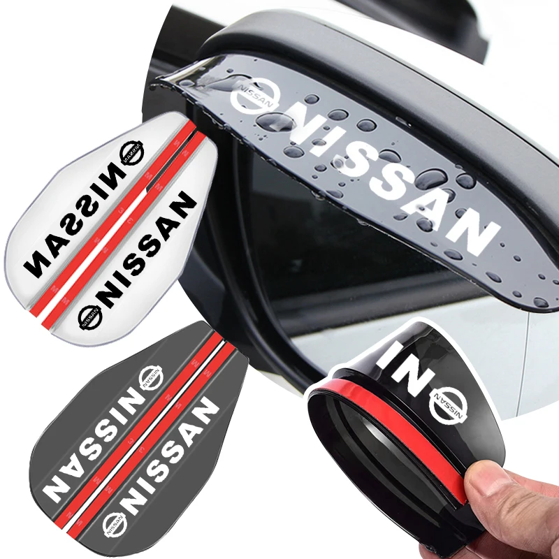 2Pcs Car Rear View Side Mirror Rain Board Eyebrow Guard Sun Visor For Nissan Nismo Qashqai j11 j10 Juke X Trail t32 Tiida Leaf