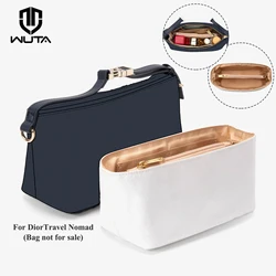 WUTA Insert Bag Organizer For Dior Travel Nomad Dupont Paper Handbag Inner Bag Portable Storage Makeup Bags Liner Support Shaper