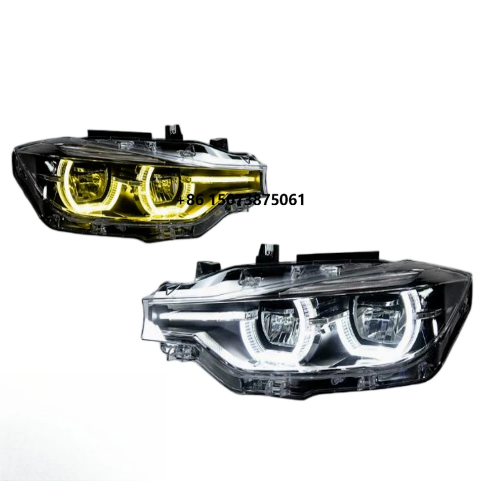 FOR 2012-2015 3 Series F30 Headlight Assembly F35 F31 Modified Dual-color Spoon Headlights with Dual Lenses