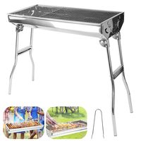 Folding Barbecue Charcoal Grill Portable BBQ Grill Stainless Steel Picnic Barbecue Tool for Outdoor Picnic Camping Party
