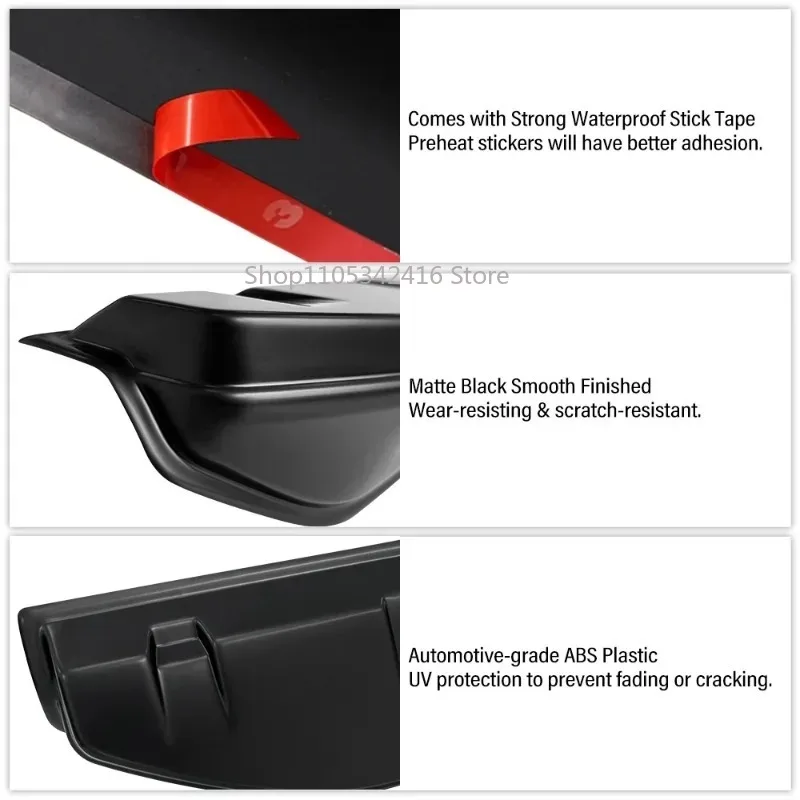 ABS Rear Tailgate Spoiler Protector Cover Matte Black For Mitsubishi Triton 2024-Onwards 1PC Car Styling Accessories