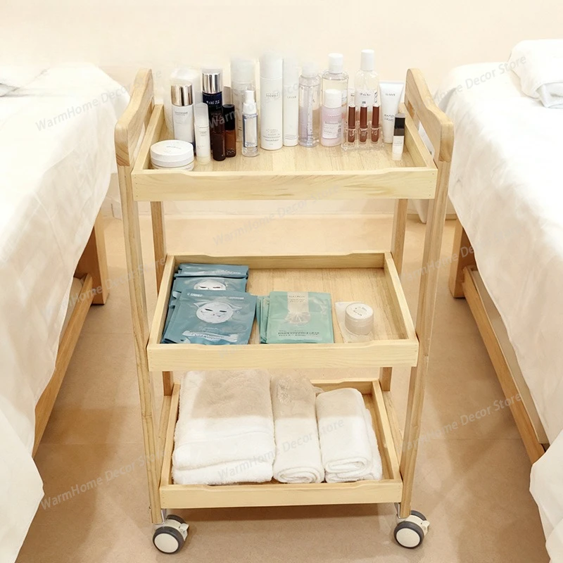 

Movable Luxury Salon Trolley Advanced Storage Minimalist Design Salon Trolley Hotel Commercial Furniture Carrito Auxiliar Lstc