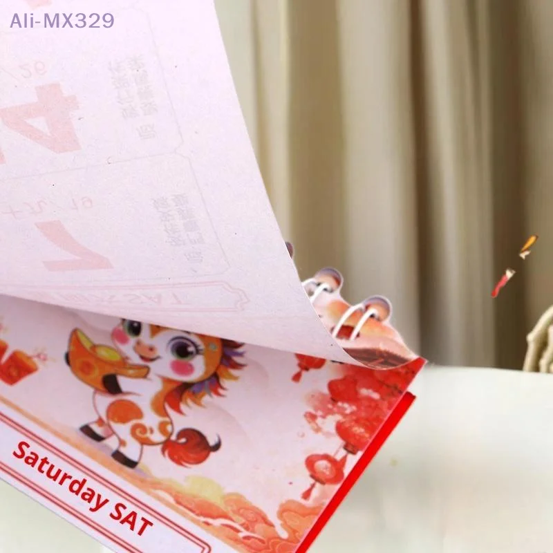 

{MX} 2026 Year The Horse Wall Calendar Traditional Chinese Lunar Date Tear Off Daily Calendar Lucky Character Home Office Decor