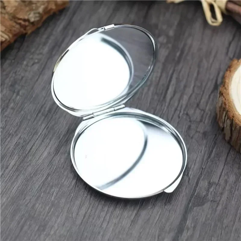 Mini Makeup Mirror Portable Pocket Round Square Heart Makeup Mirror Double-Sided Folding Cosmetic Mirror Female Gifts