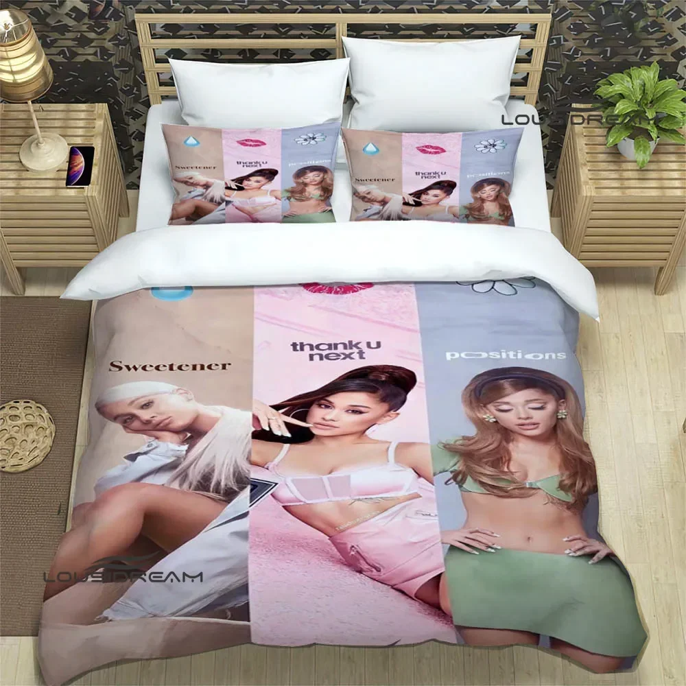 Singer Ariana grande Printed Bedding Sets exquisite bed supplies set duvet cover comforter set bedding set luxury birthday gift