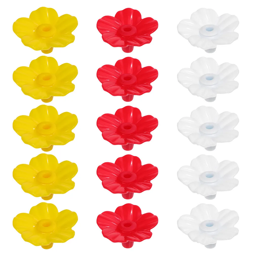 15Pcs Plastic Hummingbird Feeder Flowers Replacement Bird Feeder Accessories Plastic Construction Parts Shaped