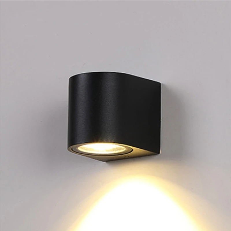 Lámparas LED de pared para exteriores, candelabro moderno resistente al agua IP65 de 5W para porche, jardín, pasillo, fijación de iluminación de 110/220V