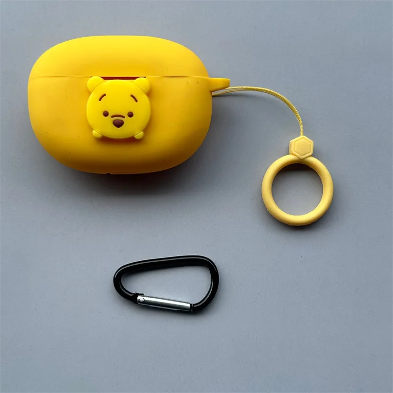 غطاء سماعة أذن كرتوني لهاتف هواوي Freebuds 5i من السيليكون لسماعات Freebuds 6i ملحقات غطاء حماية مع خطاف