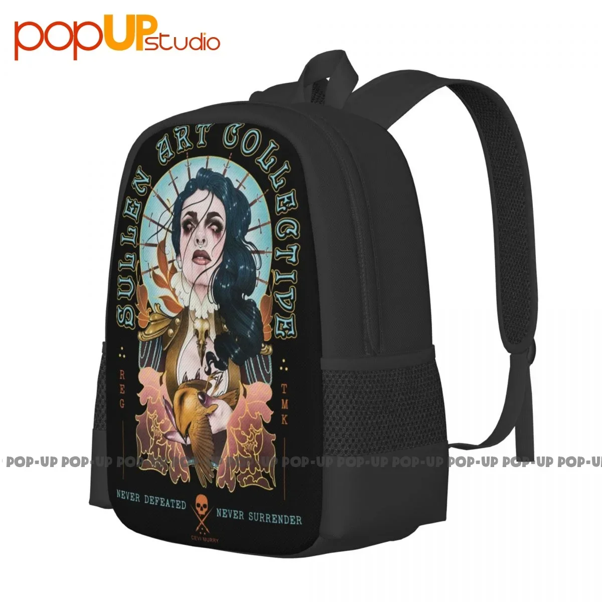 Sullen Never Surrender Levi Murphy Neo Traditional Tattoo Artist Backpack Large Capacity Cute Shopping Bag