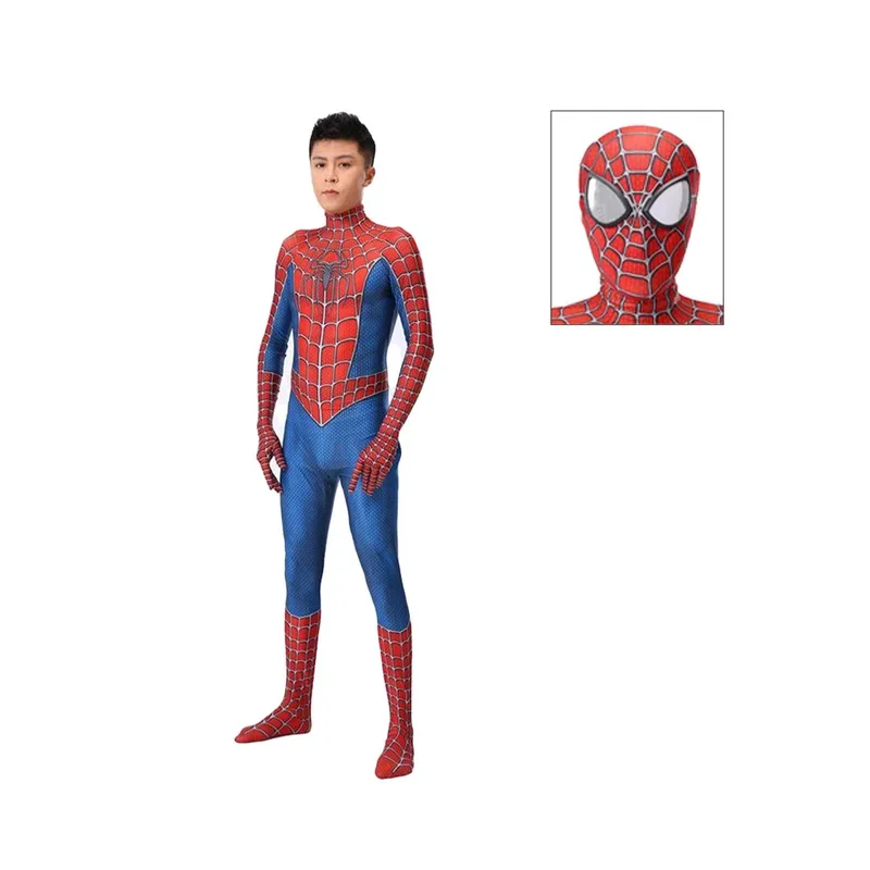 2025 ใหม่ Miles Morales Far From Home คอสเพลย์ Zentai เครื่องแต่งกาย Spiderman บอดี้สูท Superhero Spandex ชุดสําหรับเด็ก abc