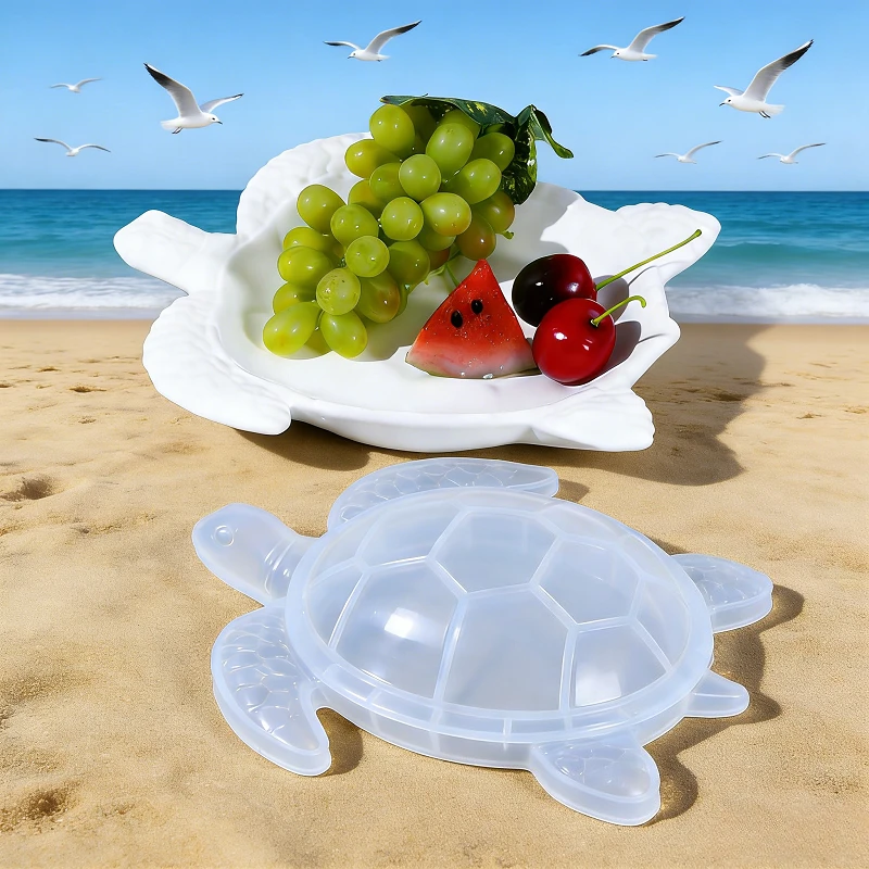 

Turtle shaped silicone mold made of epoxy resin can be used for DIY tray table and fruit storage