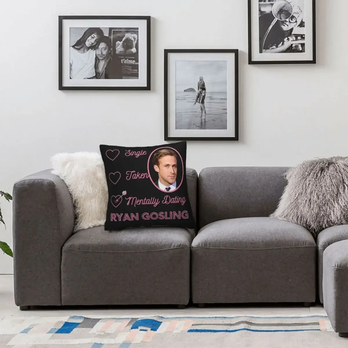 Mentally Dating Ryan Gosling Pillowcase Printed Polyester Cushion Cover Decor Pillow Case Cover Home Drop Shipping 18''