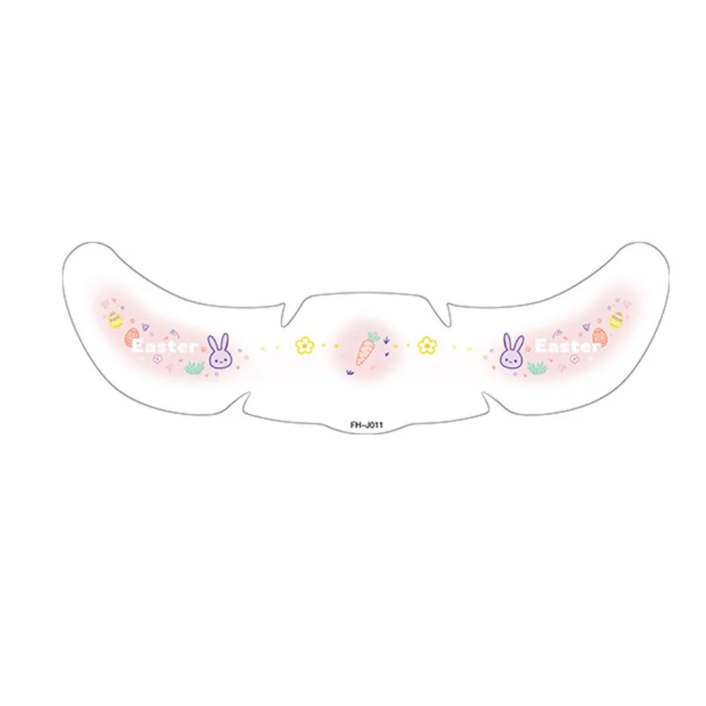 

Креативные пасхальные наклейки-маски для лица с кроликом и морковкой, временные тату-макияжи для лица, стойкие, с эффектом веснушек