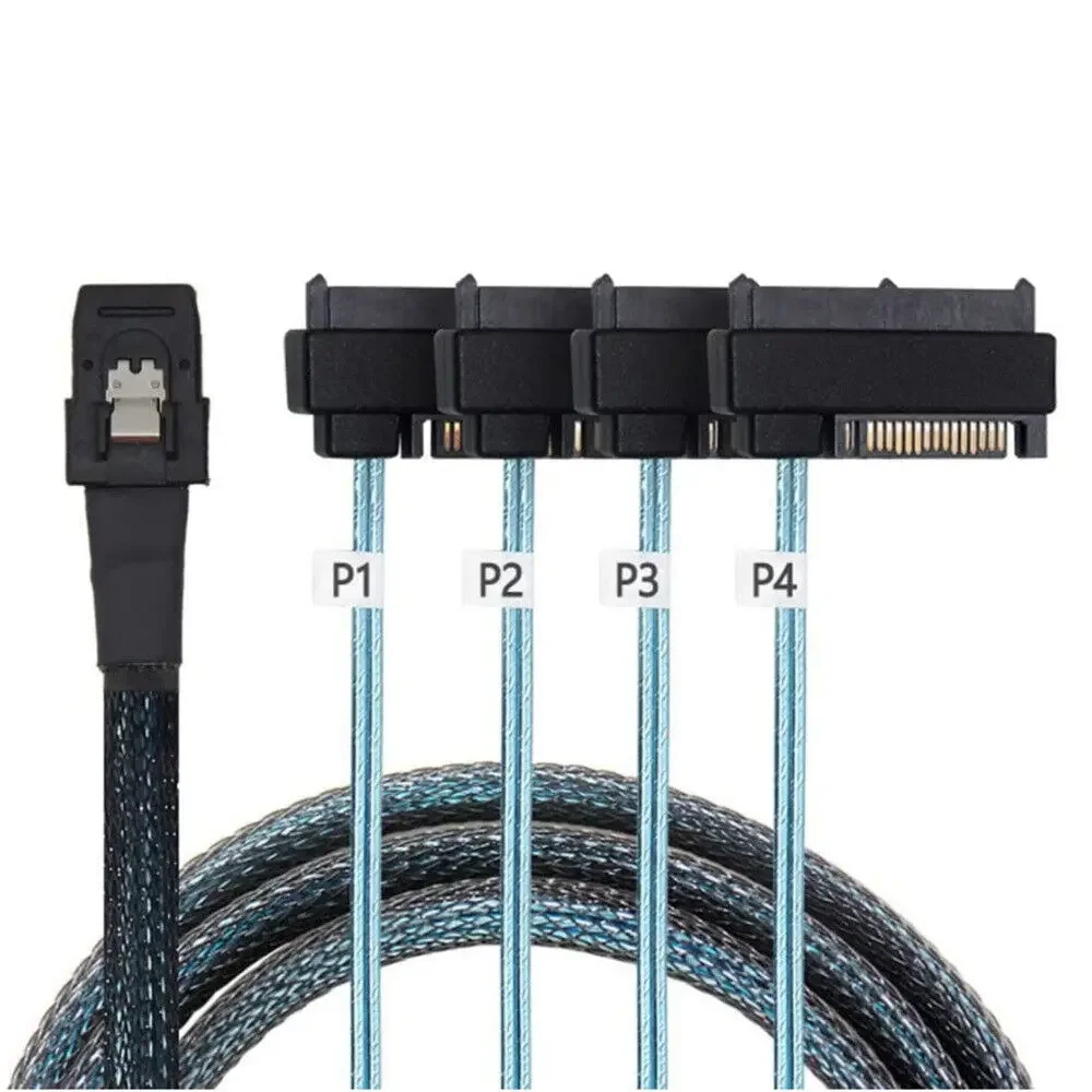 Mini SAS 36P SFF-8087 to 4 SFF-8482 Connectors Cable 3FT 1M