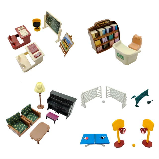 miniaturowe domki dla lalek udawaj zabawki dla dzieci meble szkolne obiekty sportowe pokój fortepianowy biblioteka prezenty dla dziecka