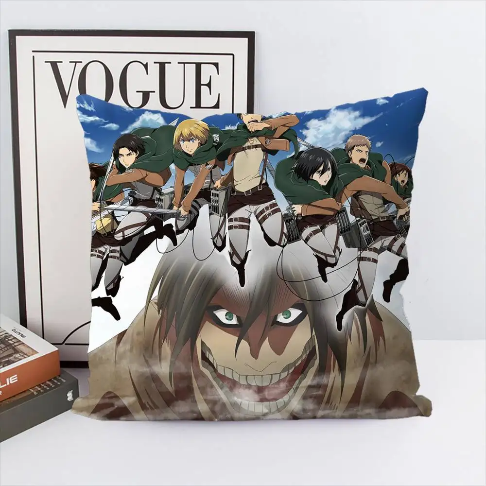 

Attack On Titan Pillow Case Luxury Double-sided For Car Pillows 45x45 Cushions Cover Home And Decoration Sofa Pillowcase 50x50