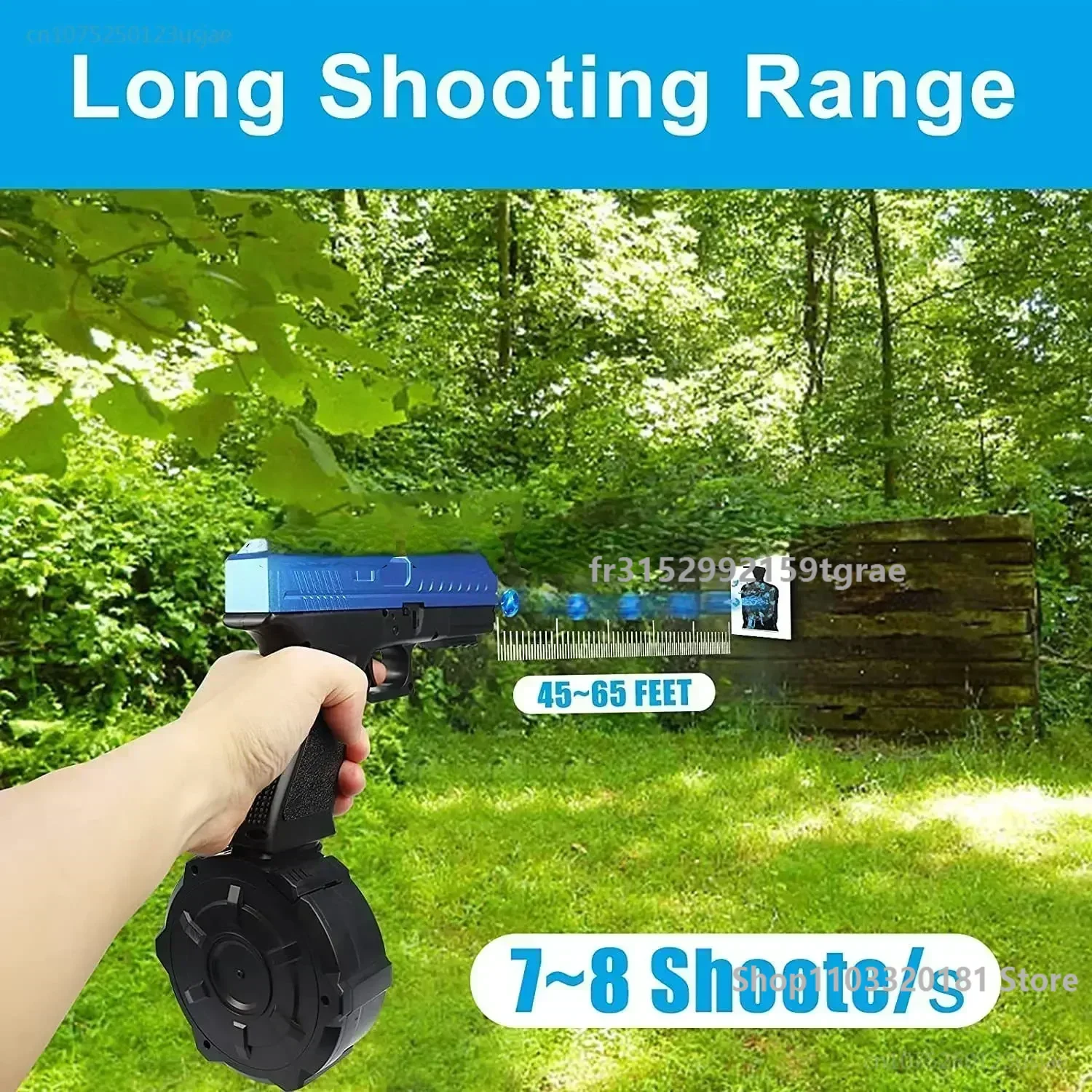 2024 2 in 1 Auto Shooting Splash Ball Air Gun Electric Toy Gun Water Bead Weapon Pistol Outdoor Sports Gel Balls for Kids Adults