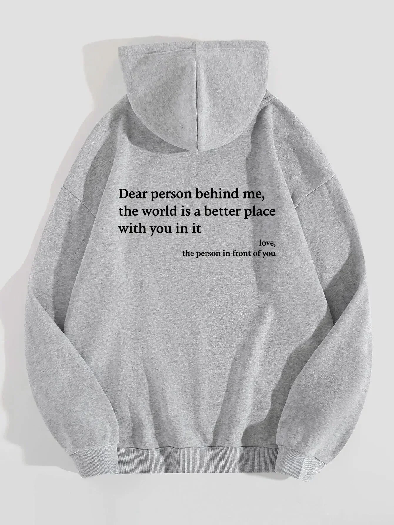 Herfst Y2k Hoodies Jonge Dame Gedrukte Letter Beste Persoon Achter Me Casual Oversized Hoodie Esthetische Hoody Sweatshirt Tops