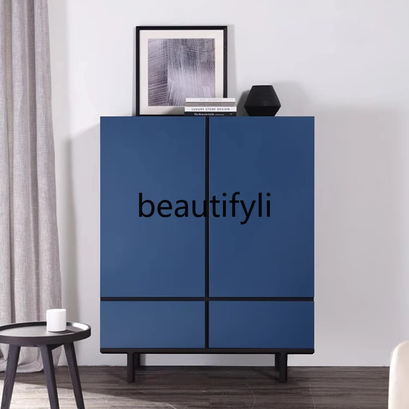 

Italian Minimalist Storage Cabinet Wall-Mounted Integrated Cabinet Multi-Layer Sideboard Living Room