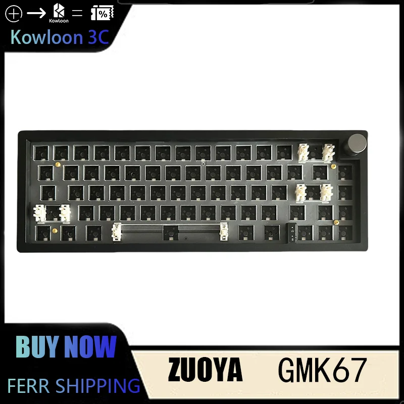 ZUOYA GMK67 Mechanical Keyboard Base Kit Tri-Mode Customized DIY Knobs Supports Hot-Swappable Rgb Backlighting customized Gasket