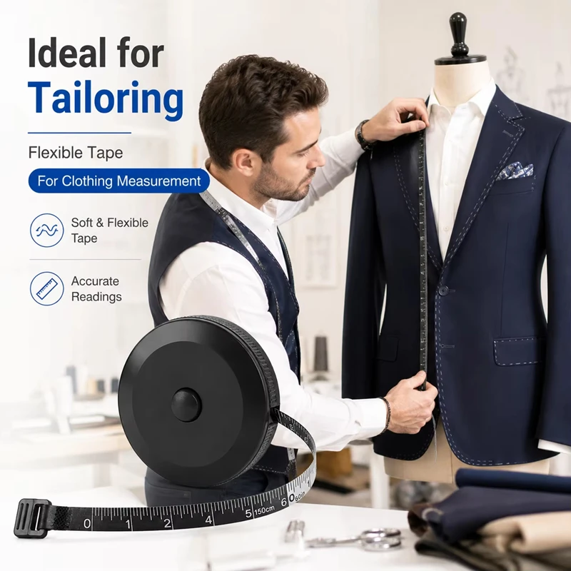 150cm Mini Tape Measure Measuring Tape Tailor Ruler Keychain Clothing Size Sewing Measuring Tape Tool Portable Ideal For Sewing