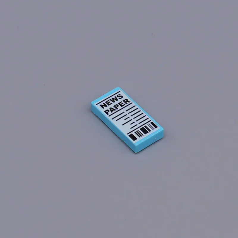 MOC 도시 스트리트 뷰 인쇄 시리즈 액세서리 빌딩 블록 신문 음식 나무 무늬 대시보드 친구 소년 소녀 브릭 장난감