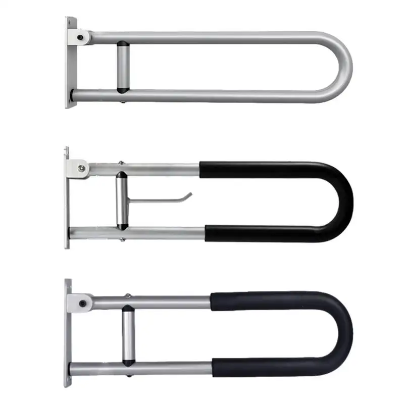 

Aluminum Alloy Handrails Handicap Grab Bars Safety Grab Bar Flipup U Shaped Support Rail Waterproof Handicap for Elderly patient