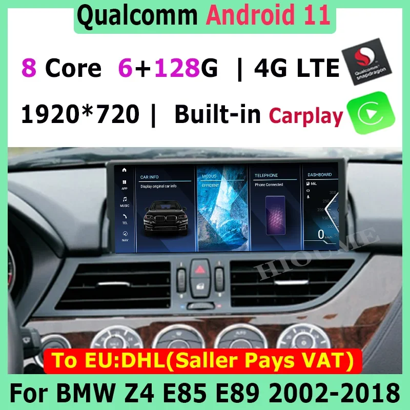 

Qualcomm Android 11 For BMW Z4 E85 E89 Multimedia Player Auto Radio GPS Navigation Car DVD Player IPS Screen Headunit Joystick