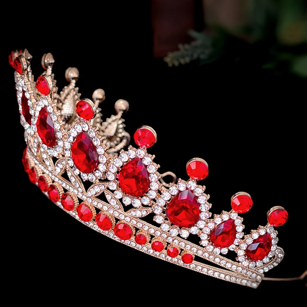 

Luxury Rhinestone Tiara Crown Bridal Wedding Prom Birthday Costume Party Homecoming Headpiece For Women Zinc Alloy Lightweight