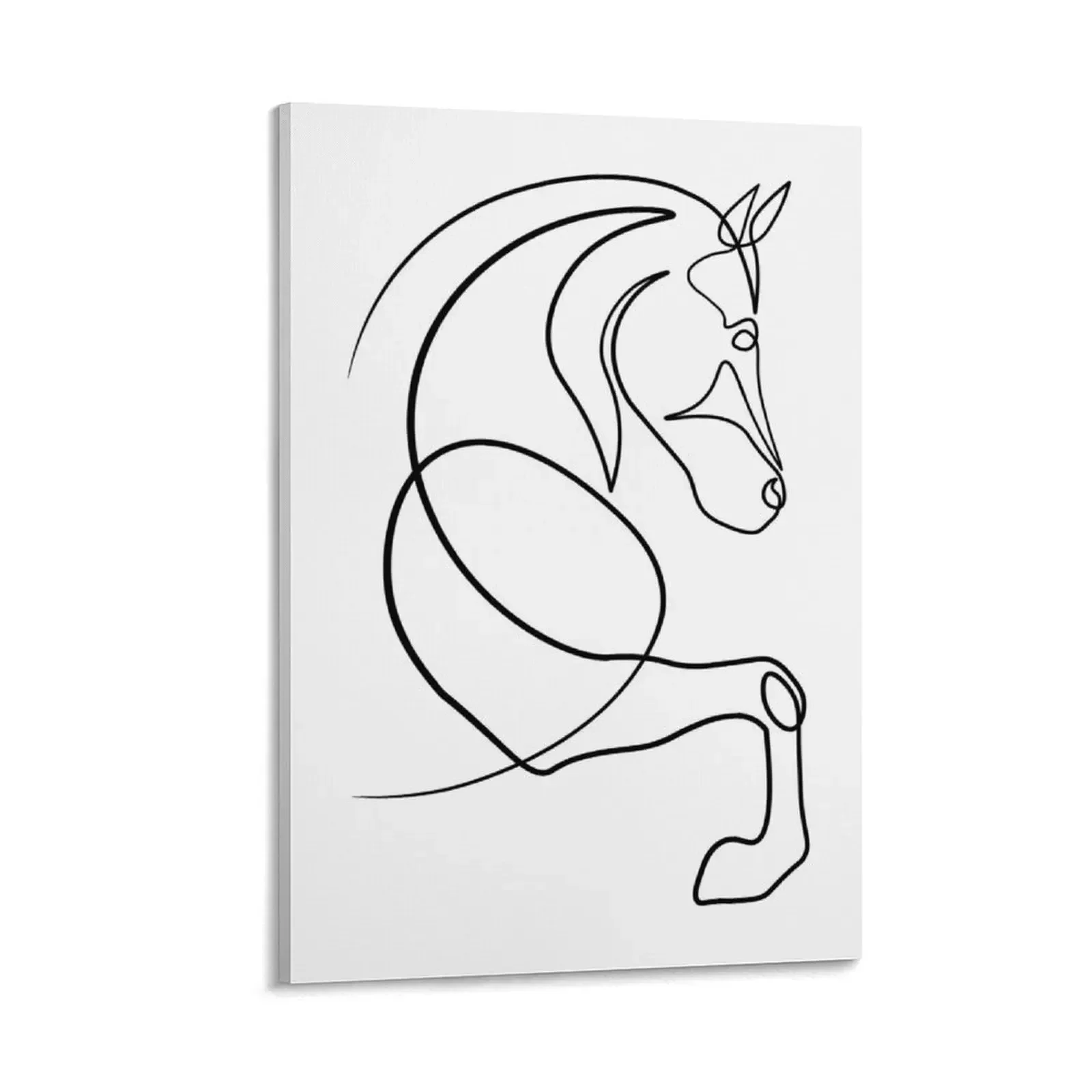 

Arabian horse one line art Canvas Painting room decoration accessories Paintings for bedroom Home decoration Posters on the wall