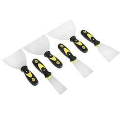 Aço inoxidável Putty Knife Set, Putty Raspador Ferramenta, Raspadores Drywall, Home DIY Decoração Ferramentas de Pintura, AT35, 6 Pcs