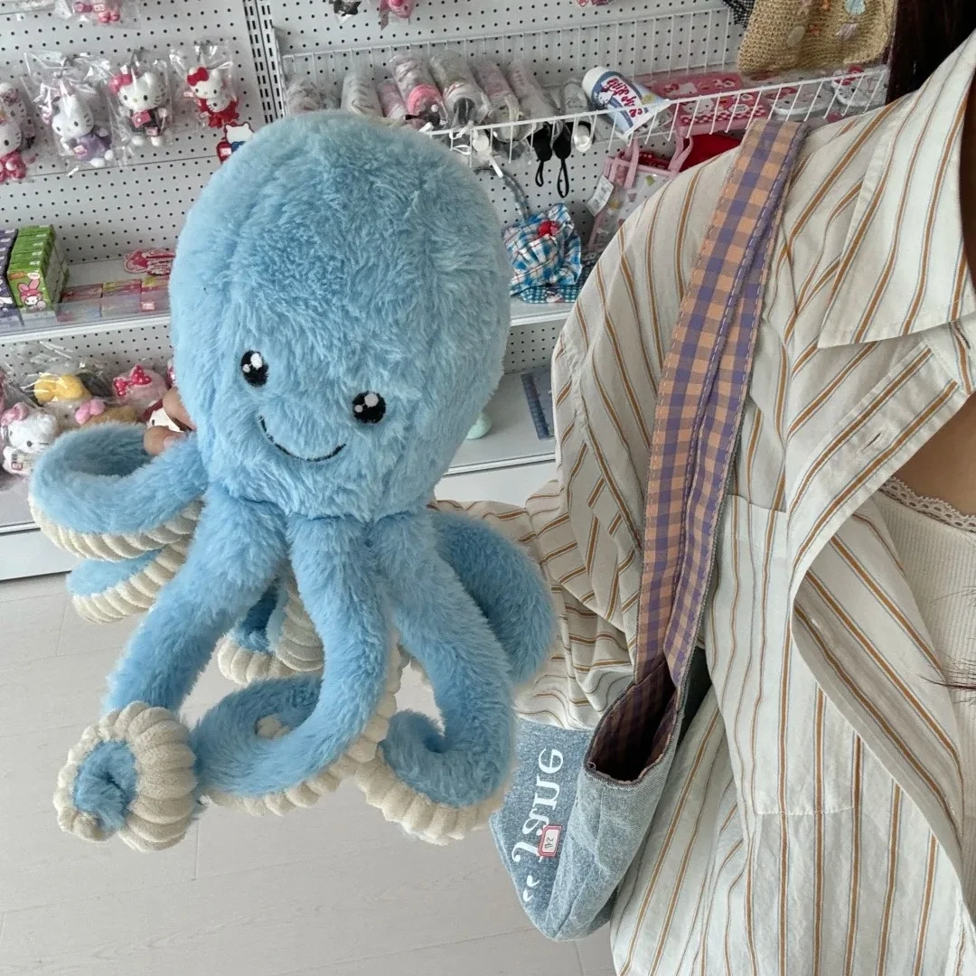 巨大なタコのぬいぐるみ、柔らかい枕、子供へのプレゼント、海洋動物の人形、快適なスパッド、かわいい布製おもちゃ、全年齢対象