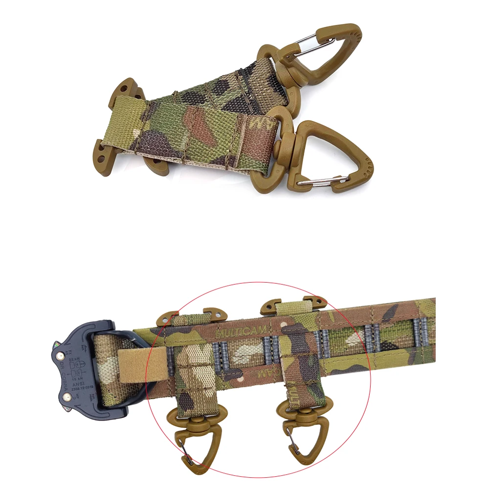 Outdoor Molle Hook Belt Hanging Buckle Keychain Clasp Vest Waist Belt MOLLE Outdoor Triangle Hook