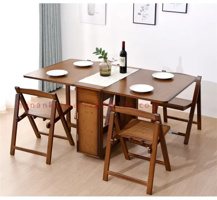 2026-Dining Table Foldable Expanding Square And Folding Furniture Room Dining Table Set