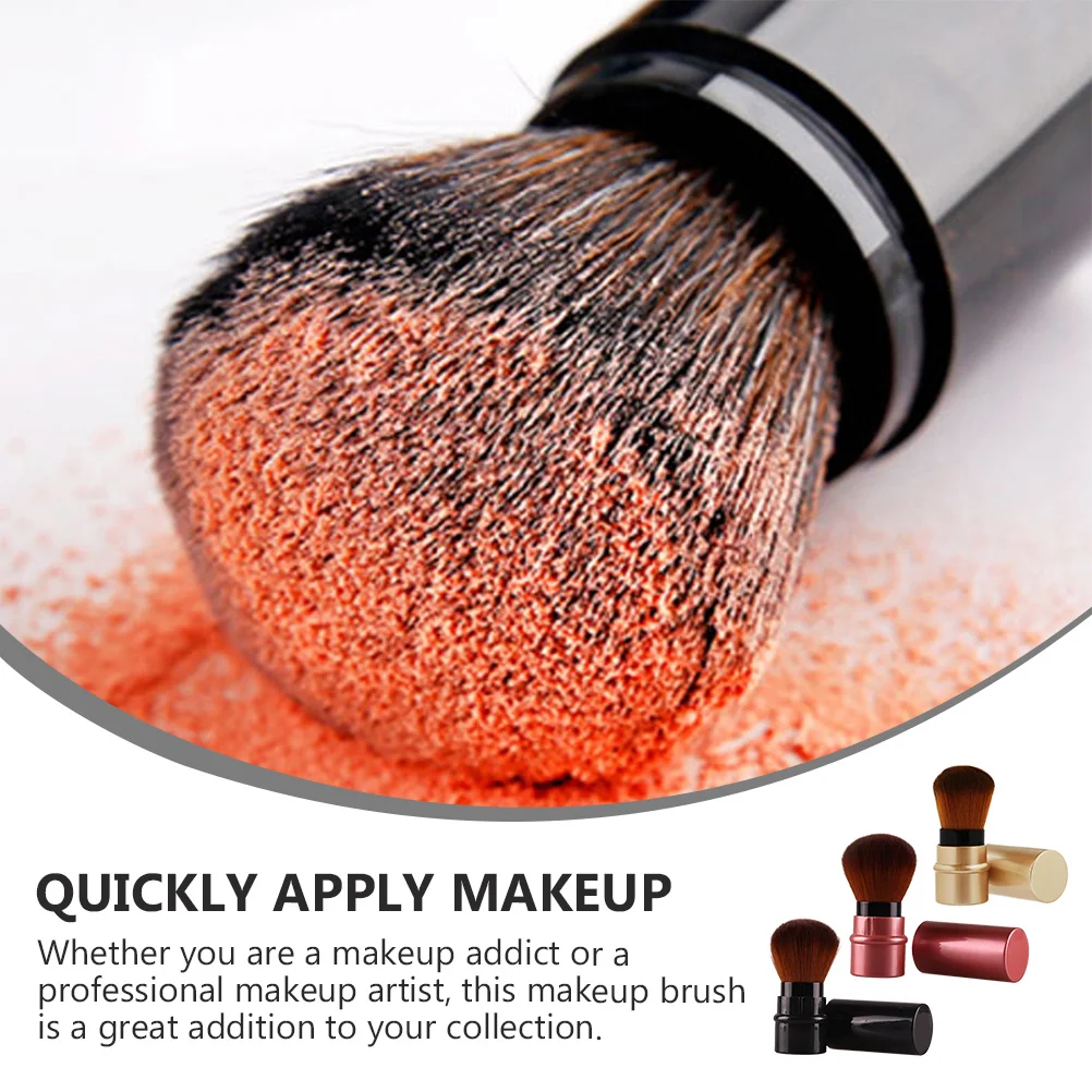 3Pcs Einziehbare Foundation Pinsel Tragbare Make-Up Zubehör Werkzeug Flüssigkeit Pulver Creme Applikator Make-Up