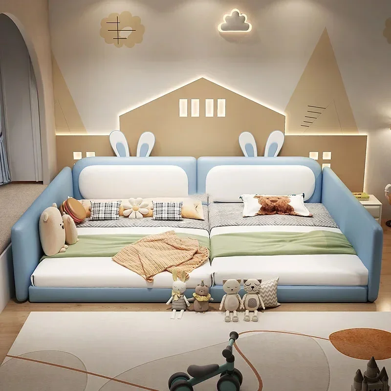 

-Nordic Children Beds Toddler Boy Lazy Quality Mother Confortable Safety Soft Bed Lit Luxury Muebles Cama De Casal Home Furnitur