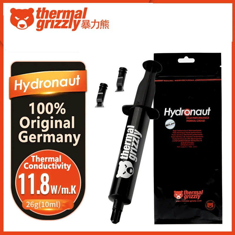 Thermal Grizzly Hydronaut 열 그리스 11.8W/MK 1g/3.9g/7.8g CPU GPU 컴퓨터 라디에이터 AMD 인텔 프로세서 실리콘 그리스