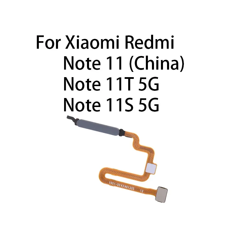 Gefenis Home Button Fingerprint Sensor Flex Cable For Xiaomi Redmi Note 11 China/ Redmi Note 11T 5G / Redmi Note 11S 5G