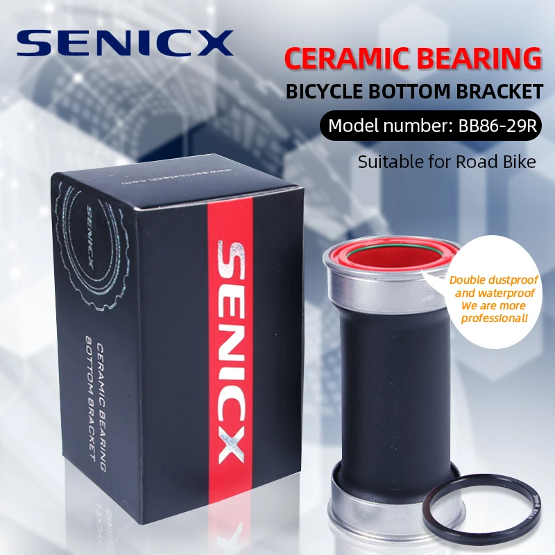 SENICX BB86 DUB Dolny wspornik Press Fit 41mm Ceramiczny mechanizm centralny Odpowiedni do korby rowerowej SRAM DUB 28.99mm Axis Road Gravel