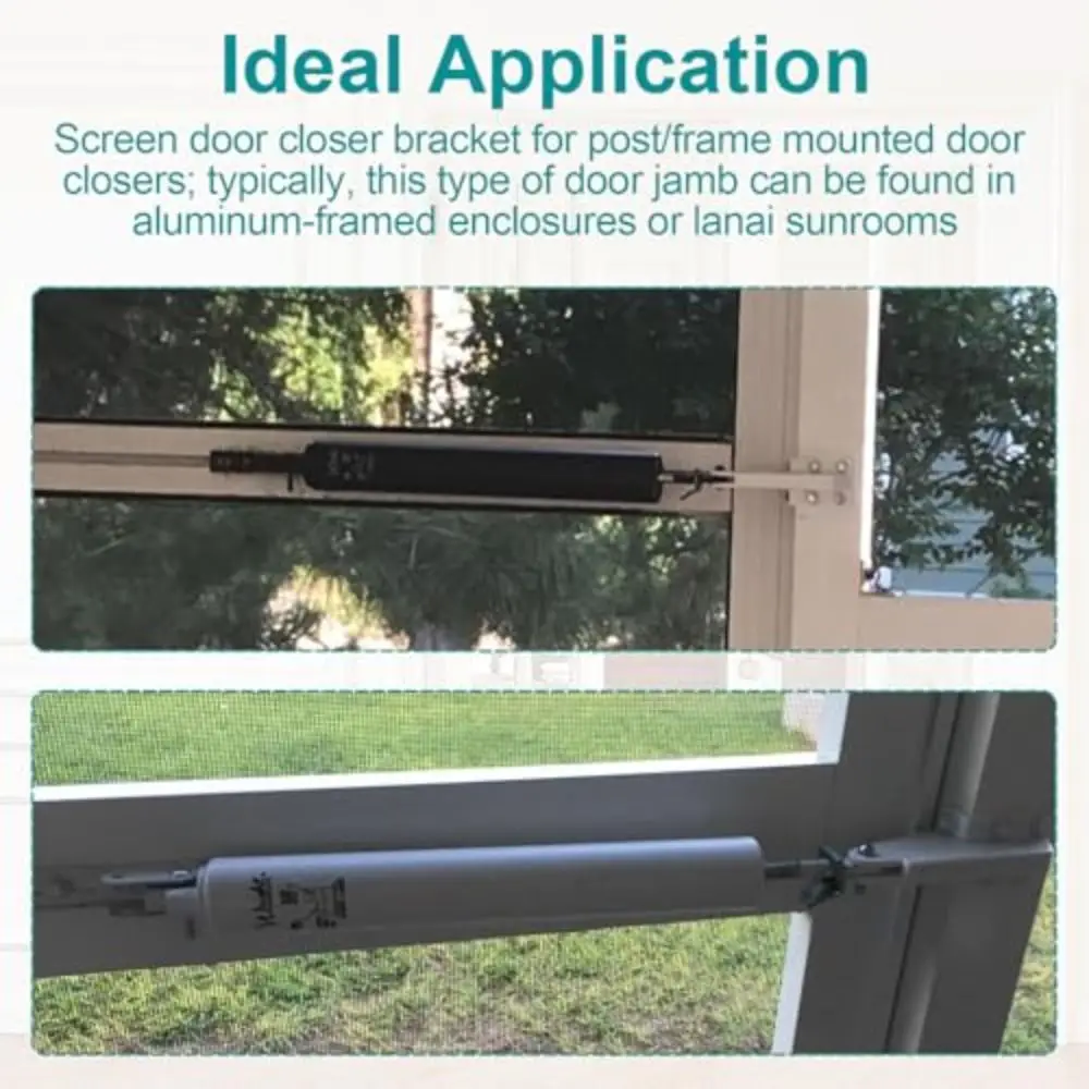 

2pcs Adjustable Screen Door Closer Bracket Replacement Parts Replacement Fittings Door Closer Bracket Kit Universal Fit Hardware