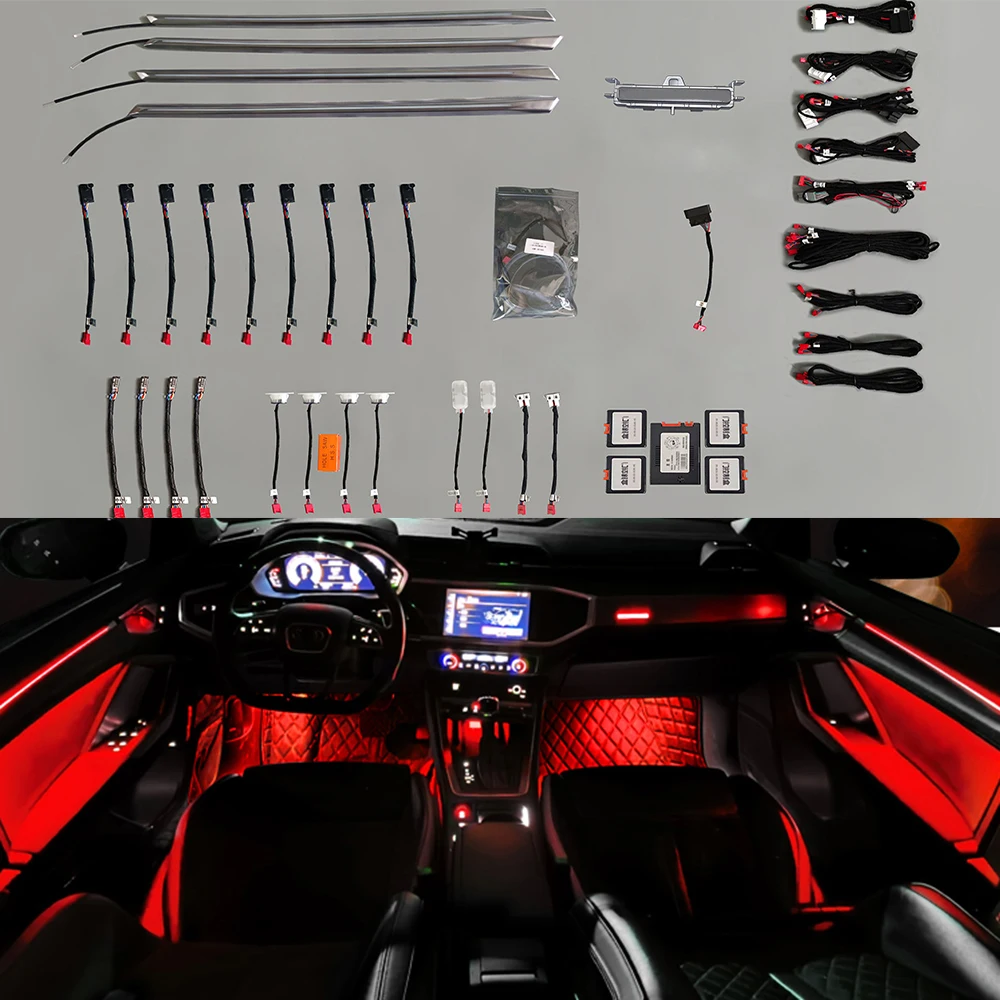 12V LED Interior Ambient Lighting For Audi Q3 2019-2024 Symphony Ceiling Light Retrofit Bright Car Light Accessories