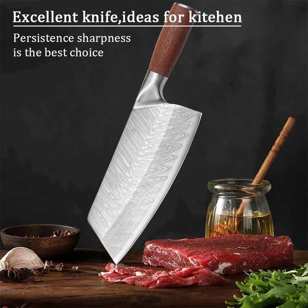 WXCOO Chef's Knife Stainless Steel Household Boning Knife Multi-Purpose Kitchen Accessories Kitchen Knife Meat Cleaver