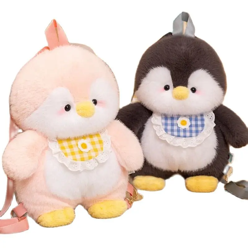 ใหม่ Penguin กระเป๋าเป้สะพายหลังของเล่นตุ๊กตากระเป๋าของเล่นตุ๊กตาผ้าฝ้ายนุ่มตุ๊กตาสัตว์ที่สมจริงสําหรับแฟนของขวัญวันเกิด