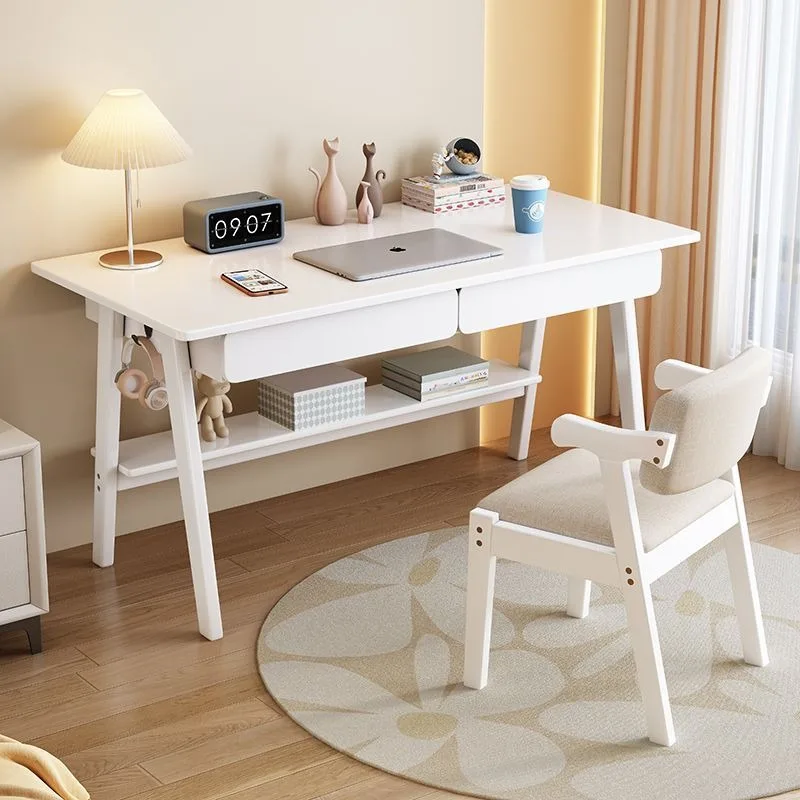 Thickened desk Nordic home living room bedroom student study table simple modern multi-functional Japanese computer table and