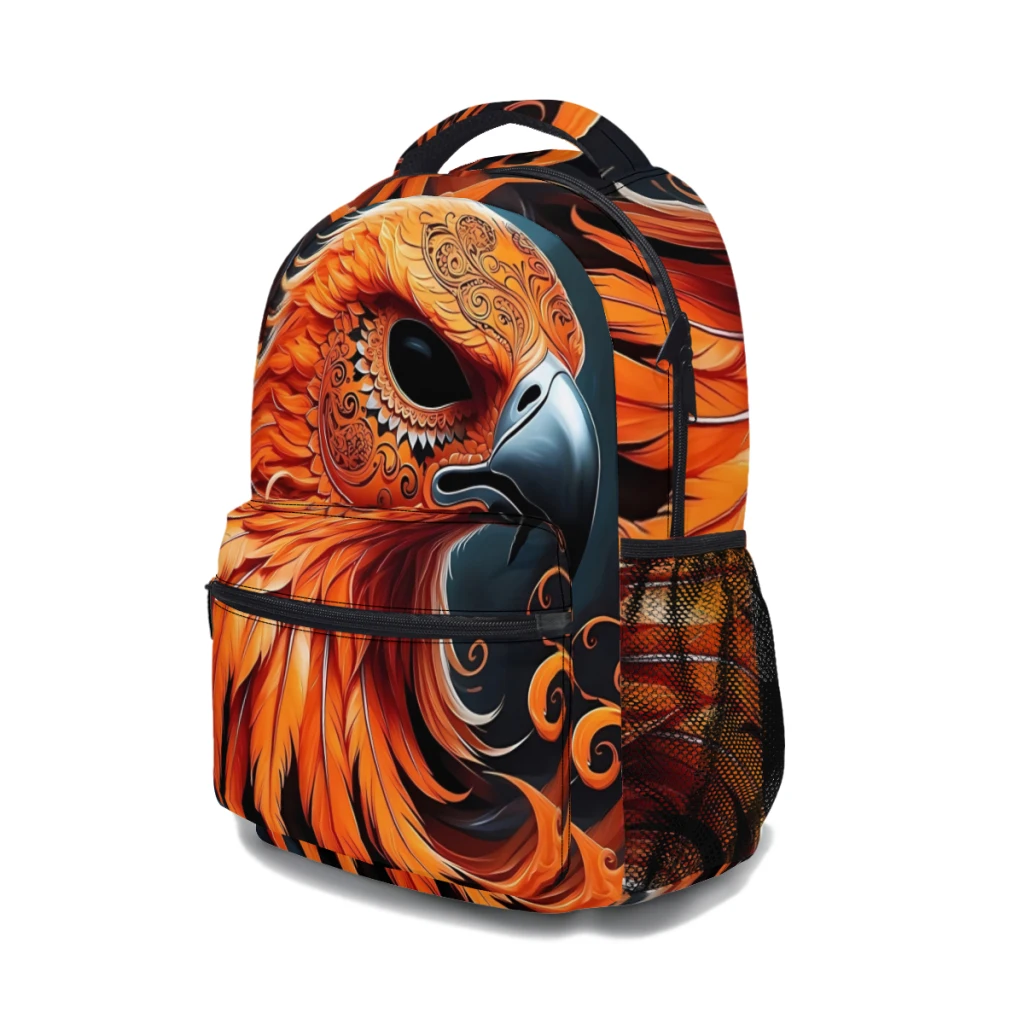 Mystical Falcon - Vibrant Halloween and Dia de los Muertos Inspired Art by LaLi Designs Printed Lightweight Backpack Schoolbag